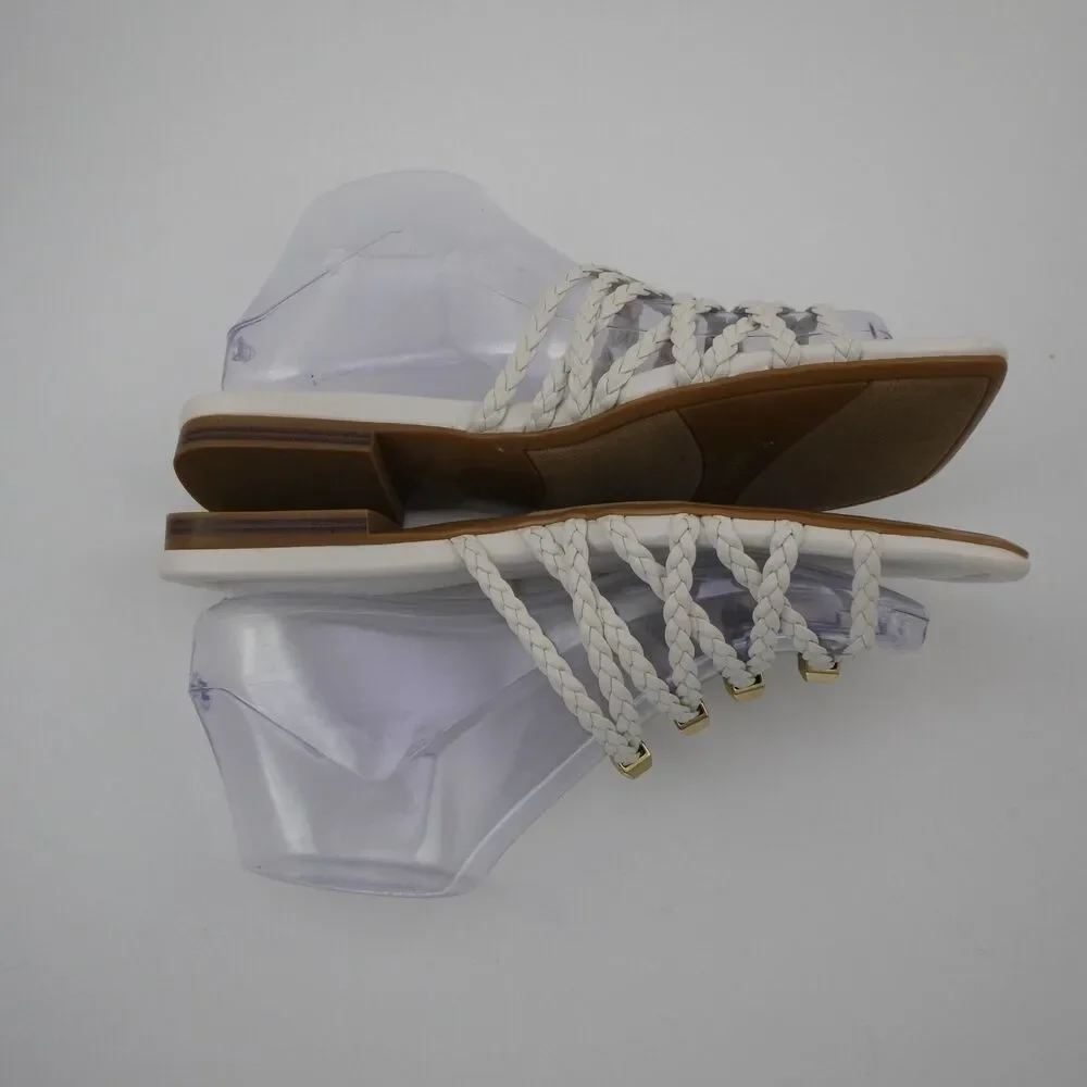 Marc Fisher Lelina Women's US 8 Elegant Cream Strappy Casual Slide